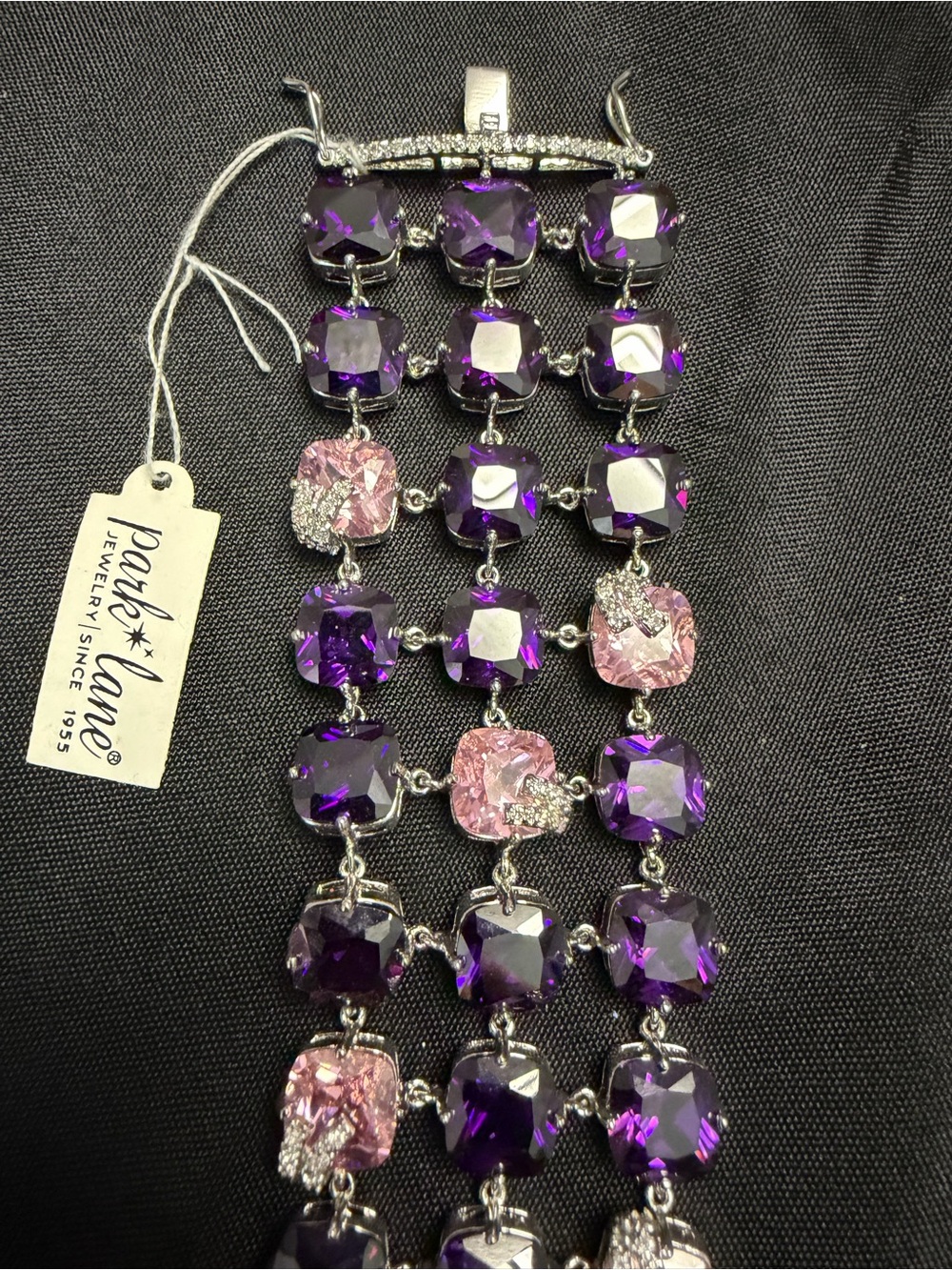 Park Lane Lavish Bracelet Purple & Pink CZ Statement Bracelet $472 Retail - Picture 2 of 7